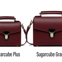 Handmade Leather Sugarcube Handbag - Marsala Red-2