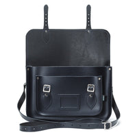 Handmade Leather Satchel - Navy Blue-4