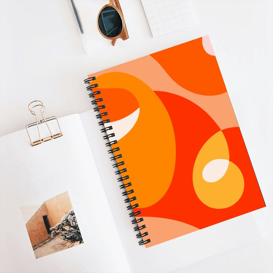 Orange Spiral Pack Of 3 Funky Notebooks