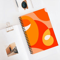 Orange Spiral Pack Of 3 Funky Notebooks