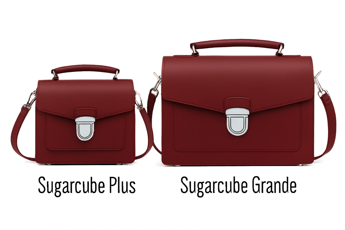 Handmade Leather Sugarcube Handbag - Oxblood-2