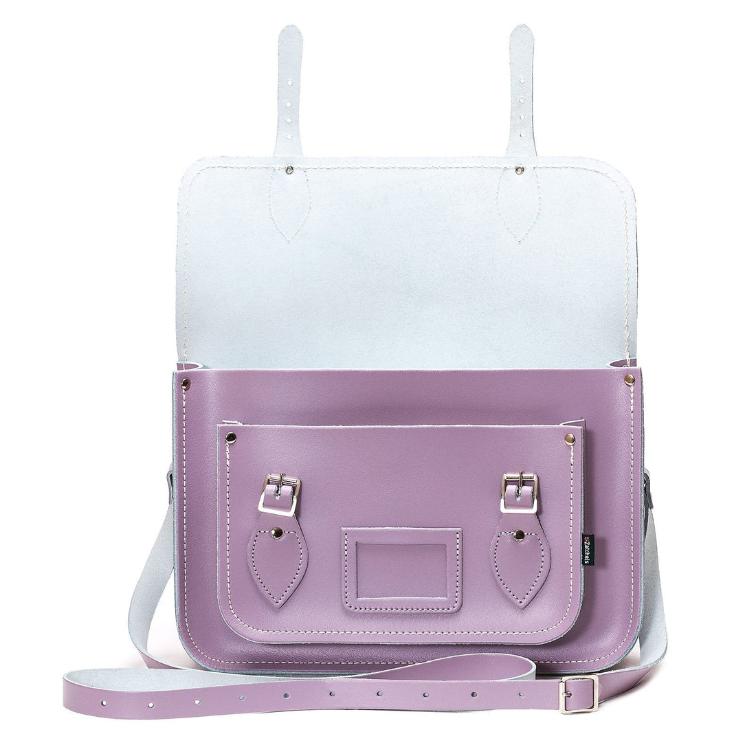 Handmade Leather Satchel - Pastel Violet-3