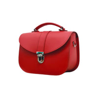 Olympia Handmade Leather Bag - Pillar Box Red-2