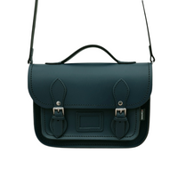 Leather Midi Satchel - Pine-3