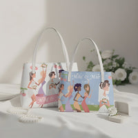 Custom "Something Blue" Leather Tote | Personalized Blue Cherry Handbag