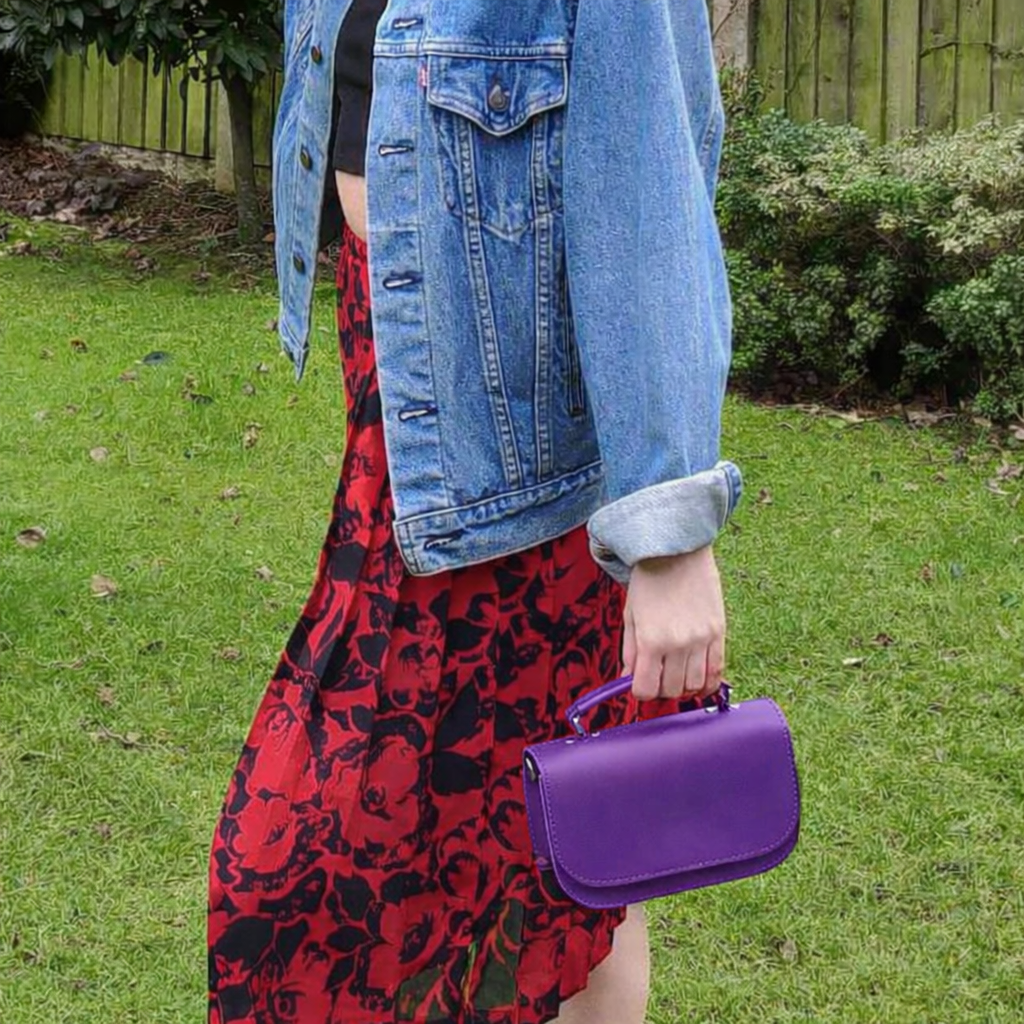Aura Handmade Leather Bag - Purple-1