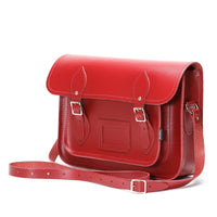 Handmade Leather Satchel - Red-3