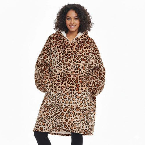 Unisex Sherpa LIned Blanket Hoodie-2