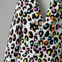 Women's Multi Color Leopard Print Casual Blazer