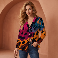 Multi Colour Leopard Print Buttoned Cardigan