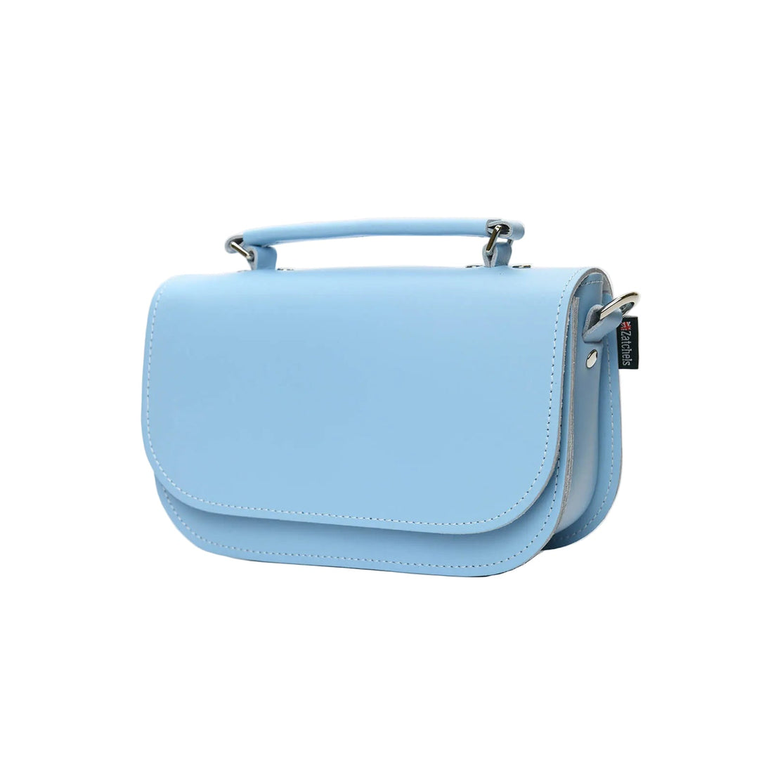 Aura Handmade Leather Bag - Baby Blue-1