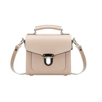 Handmade Leather Sugarcube Handbag - Iced Coffee-0