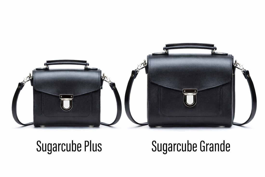 Handmade Leather Sugarcube Handbag - Black-4