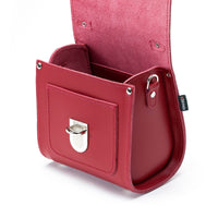 Handmade Leather Sugarcube Handbag - Red-4