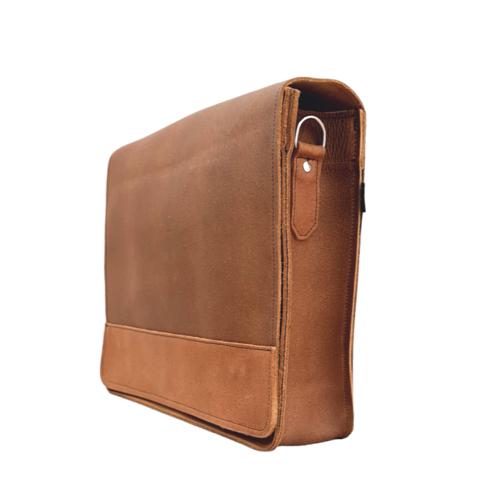 Soft Tannery Leather Messenger - Tan-2