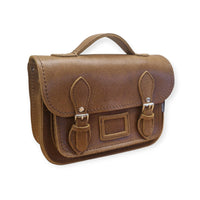 Leather Midi Satchel - Tannery Tan-2