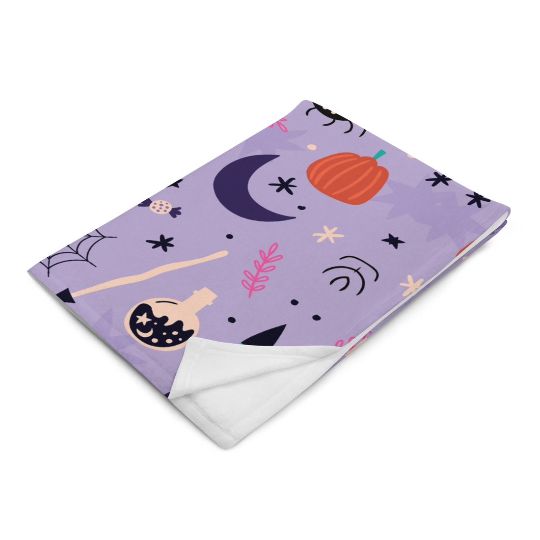 Purple Holiday Icon Fall Blanket Throw