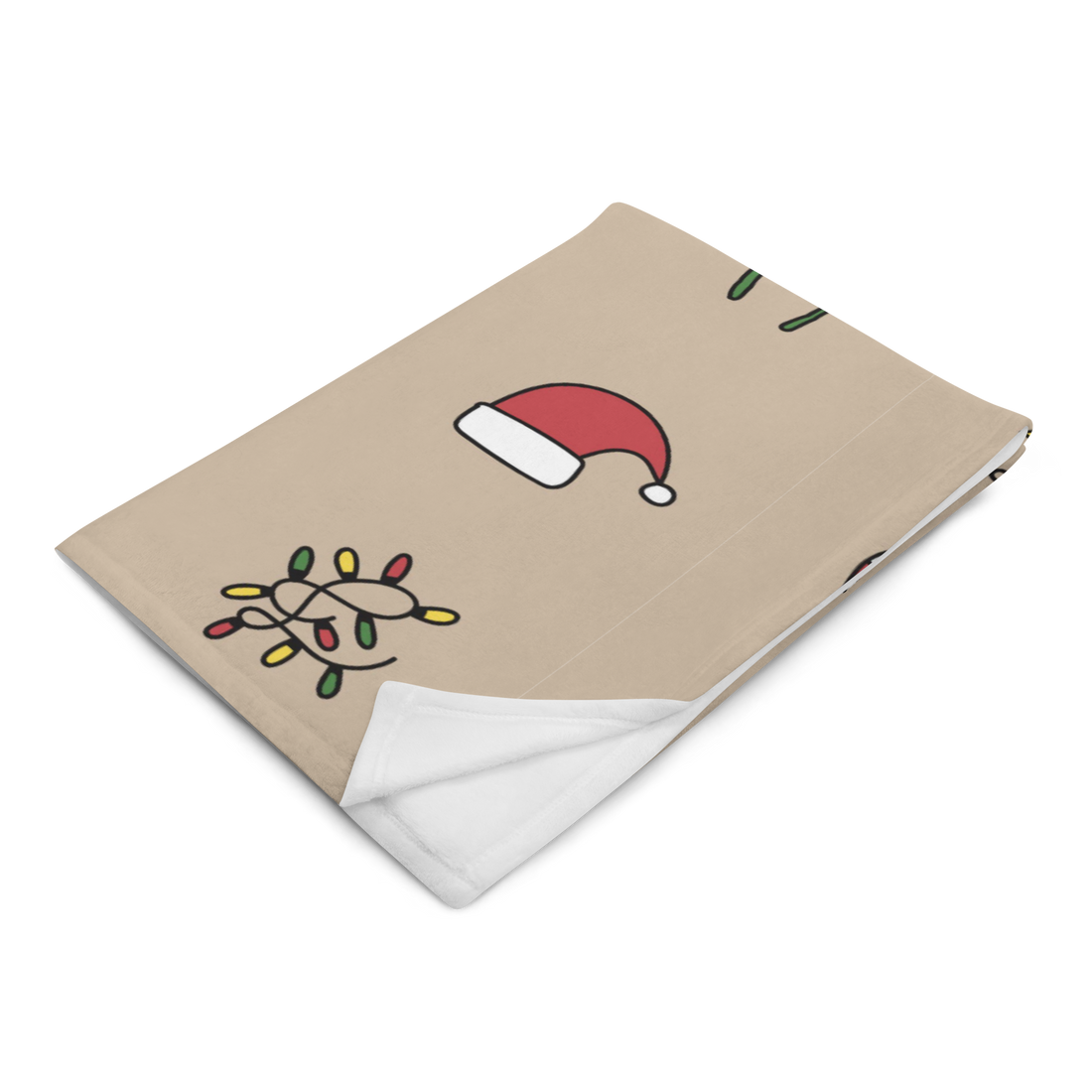 Light Brown Holiday Christmas Throw Blanket