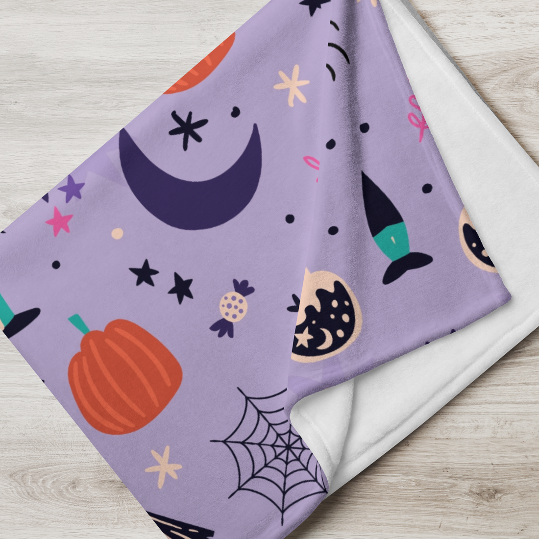 Purple Holiday Icon Fall Blanket Throw