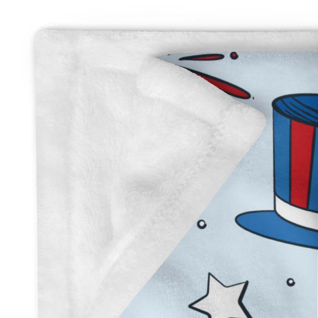 4th of July Patriotic Red White and Blue Blanket