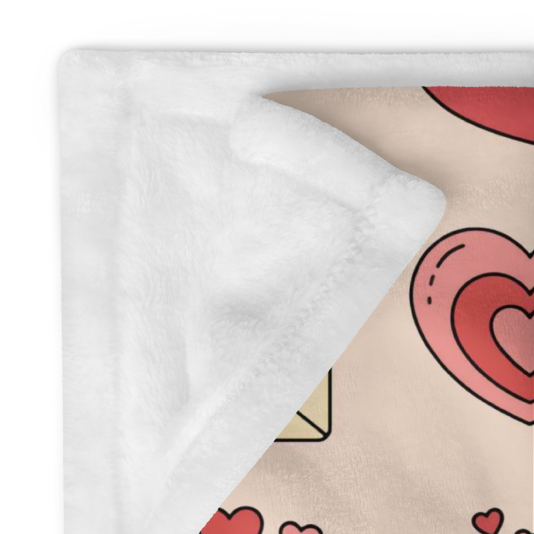 Pink Romantic Icon Fleece Valentines Blanket