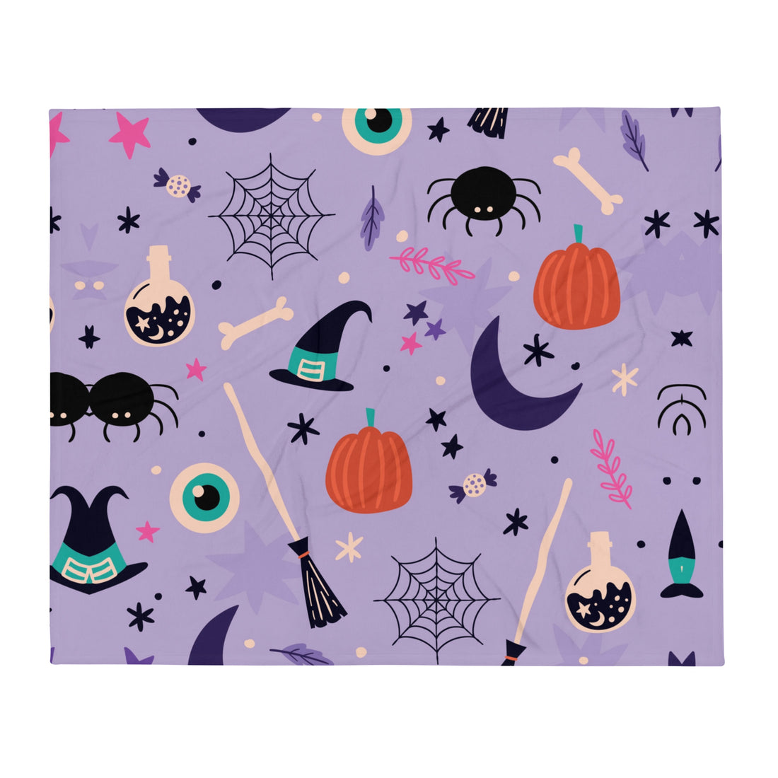 Purple Holiday Icon Fall Blanket Throw