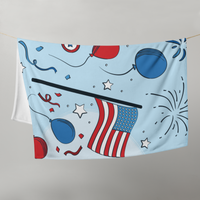 4th of July Patriotic Red White and Blue Blanket