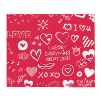 Red Hearts Valentine's Day Blanket
