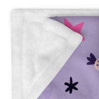 Purple Holiday Icon Fall Blanket Throw