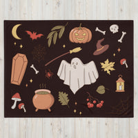 Black Fun Icon Halloween Blanket