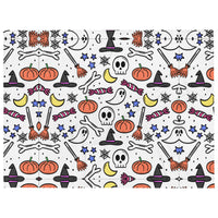 White Holiday Icon Halloween Throw Blanket