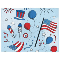 4th of July Patriotic Red White and Blue Blanket