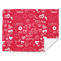 Red Hearts Valentine's Day Blanket