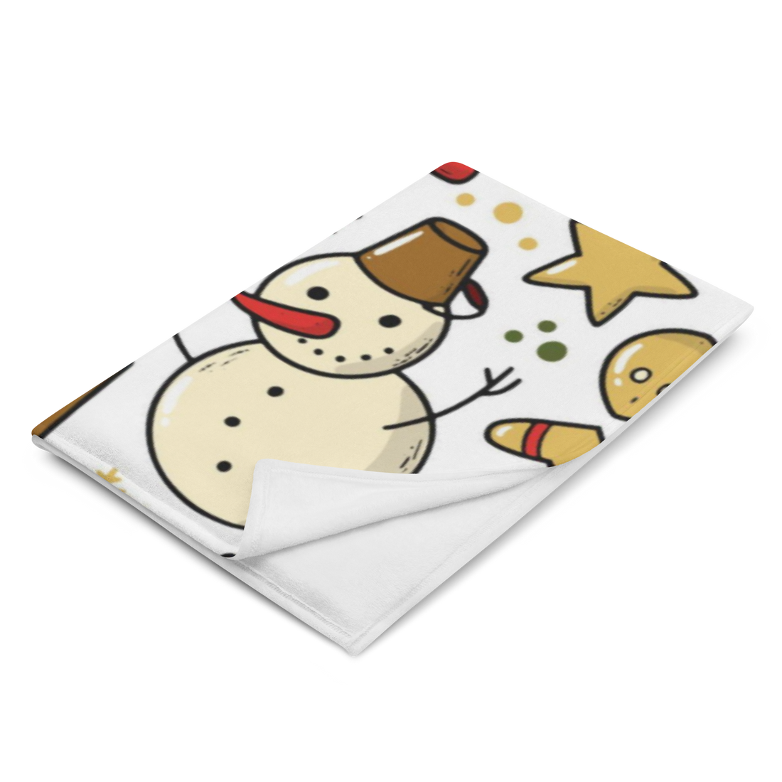 White Snowman Fluffy Christmas Blanket