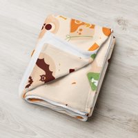 Orange Holiday Icon Halloween Blanket Fleece