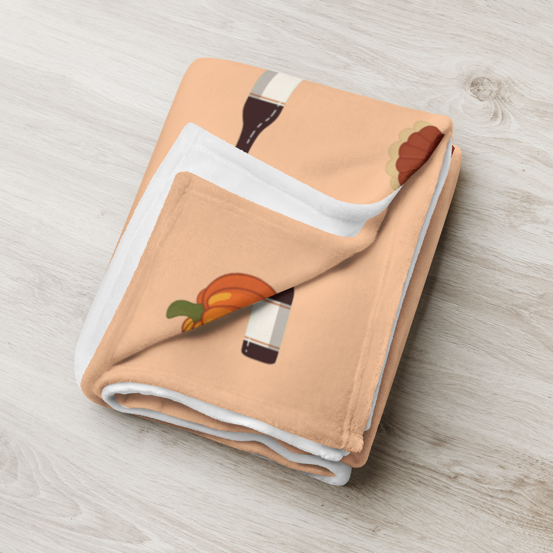 Orange Turkey Thanksgiving Blanket Fleece