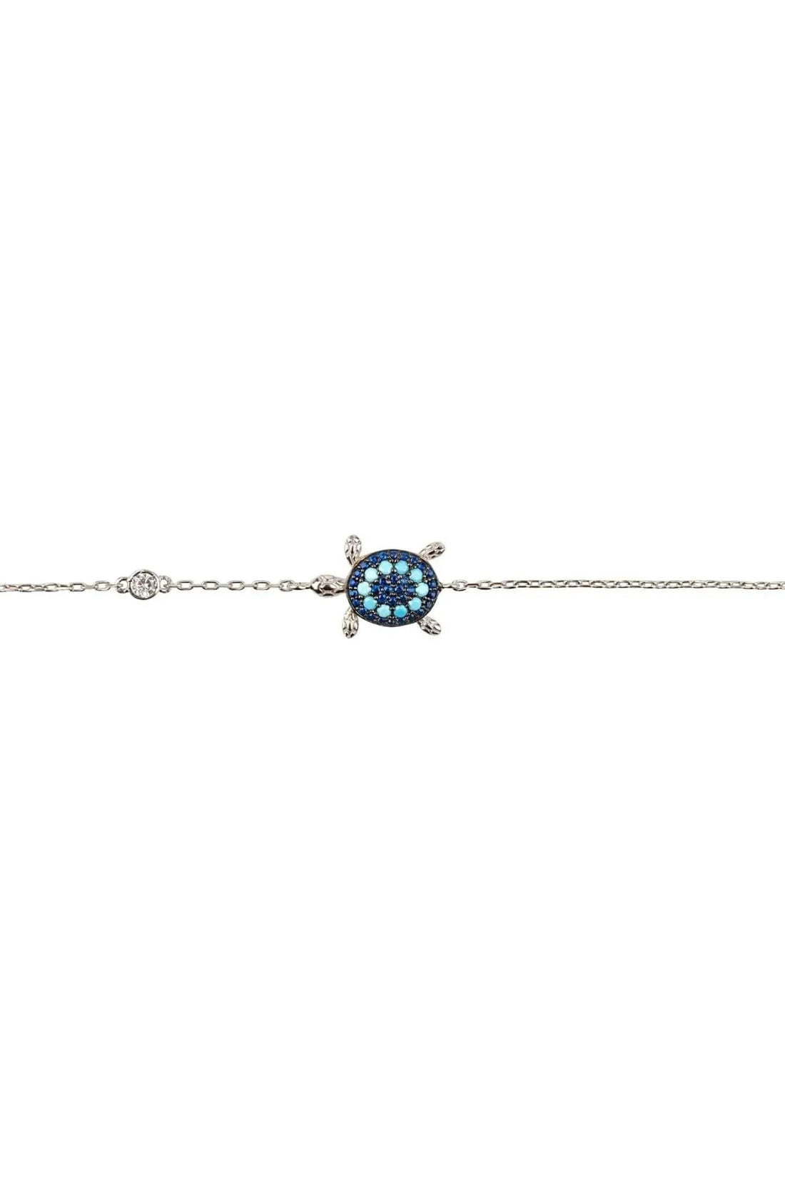 Turtle Turquoise Blue Bracelet Silver-2