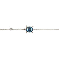 Turtle Turquoise Blue Bracelet Silver-2