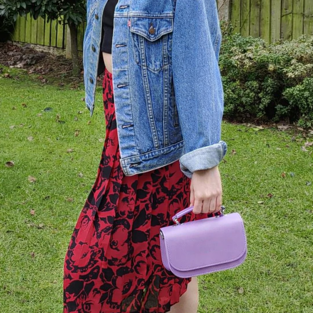 Aura Handmade Leather Bag - Pastel Violet-1
