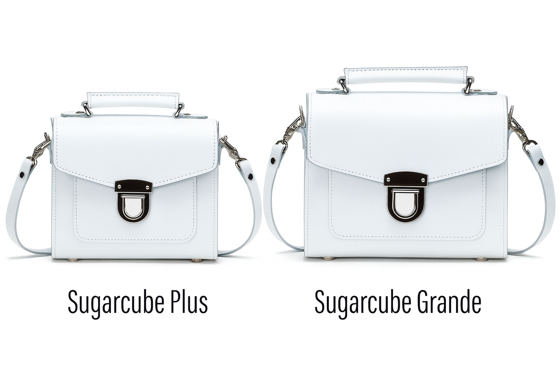 Handmade Leather Sugarcube Handbag - White-2