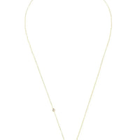 Gold Gemini pendant necklace with dangling rectangular charm on thin chain