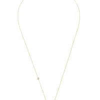 Gold teardrop chain necklace with Virgo symbol pendant at center