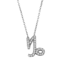 Zodiac Star Sign Pendant Necklace Silver Capricorn-0