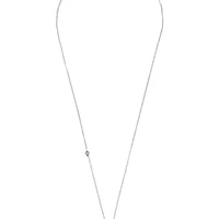 Silver zodiac pendant necklace with small Leo charm pendant on long chain