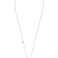 Silver zodiac pendant necklace featuring a Libra symbol charm at center