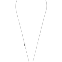 Silver Pisces zodiac pendant necklace with long chain and small charm