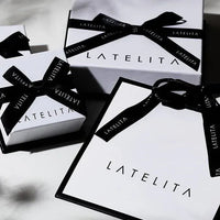 LATELTIA jewelry gift boxes with black ribbon